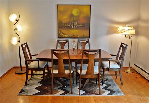 Dining table with chairs 44. Mid Century Kent Coffey "Perspecta" Dining Table with 6 ...