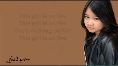 Girl On Fire Lyrics Angelica Hale Cover Youtube