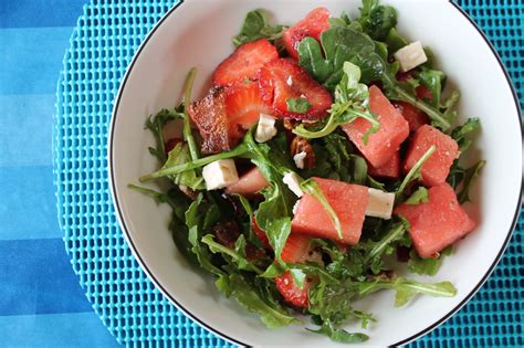 Cook In Dine Out Watermelon Strawberry And Bacon Salad