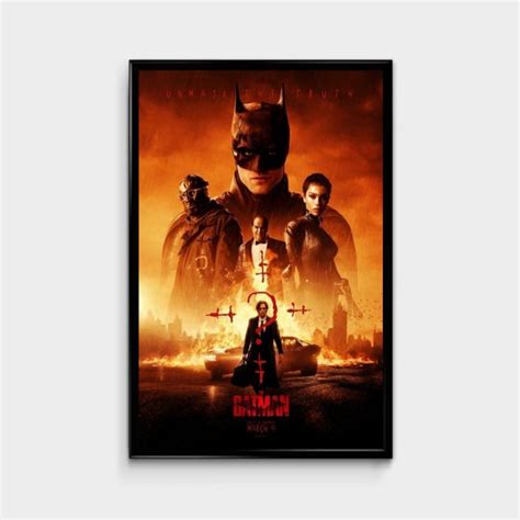 THE BATMAN 2022 Originalni Uokviren Filmski Plakat 98x68 Cm