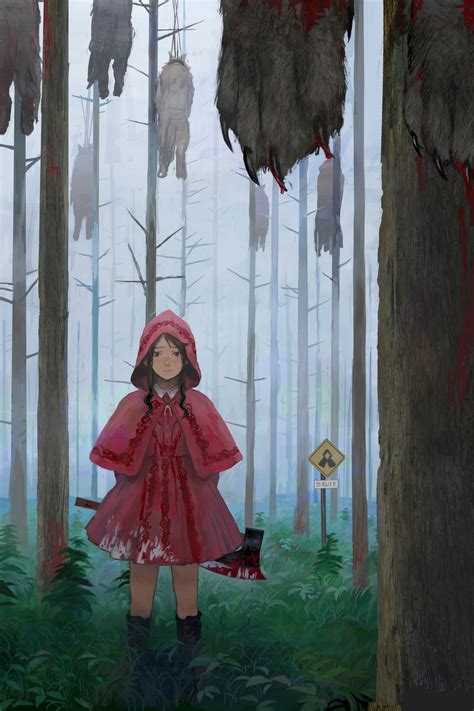 Little Red Riding Hood And Big Bad Wolf Little Red Riding Hood Drawn