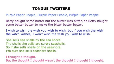 Tongue Twister Poems
