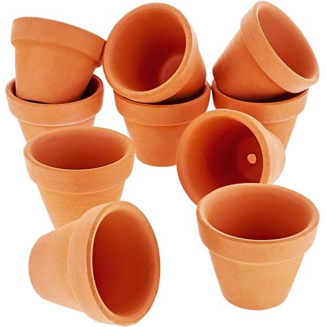 10 Pack 15 Terra Cotta Pots Mini Small Terracotta Flower Clay Pots