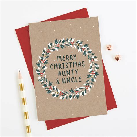 Aunty And Uncle Christmas Card By Loom Weddings Notonthehighstreet Com