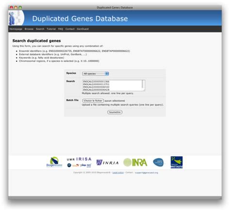 Duplicated Genes Database