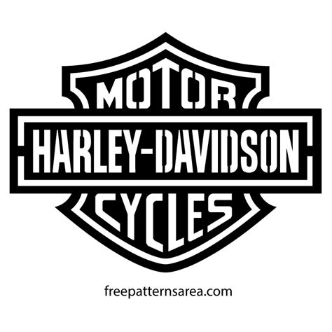 The logo which drawn in cad software converted to other file formats. Harley Davidson Logo Stencil Vector | Çizim ve Dekorasyon