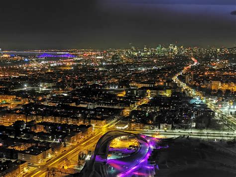 Montreal at night viewed from the top of the stadium #city #cities # ...