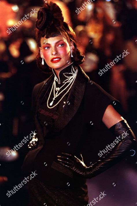 Linda Evangelista Returned Catwalk Dior Show Editorial Stock Photo
