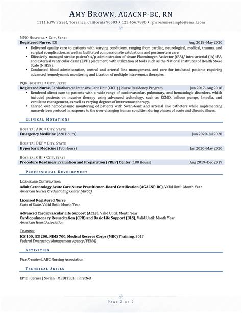 Icu Nurse Resume Writing Tips And Resume Sample To Guide You