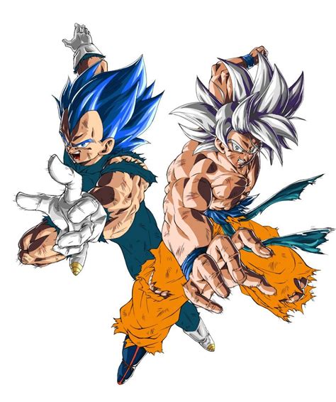 Dibujo De Goku Y Vegeta Fase 4 De Dragon Ball Gt Para Pintar Y Colorear