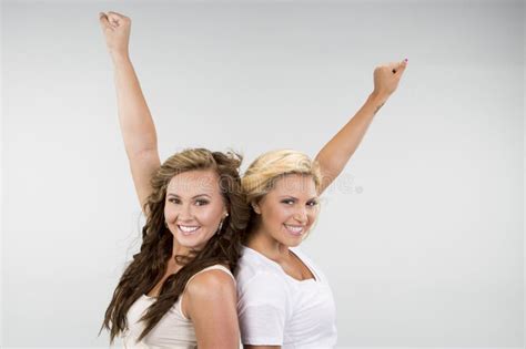 2 Beautiful Girls Cheering Stock Image Image Of Fresh 31771325