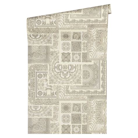 Cuscino versace atelier originale sfoderabile cotone 65x65 cm. Versace carta da parati Decoupage grigio | wall-art.it