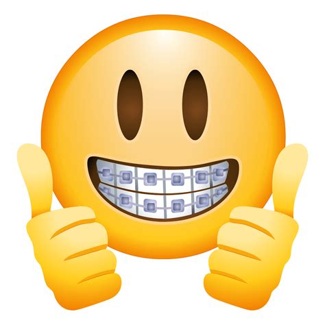 Smiley Emoji With Braces Ide Terpopuler