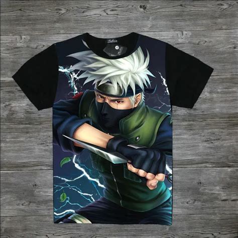 Anime Naruto T Shirt Anime Black Full Print Uzumaki Naruto T Shirt Tees