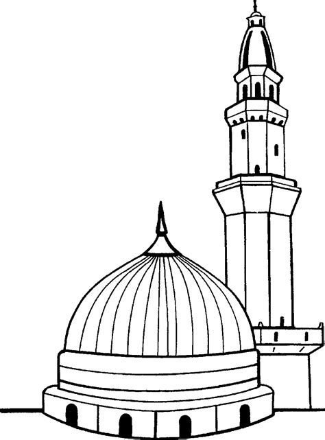 How To Draw Masjid E Nabvi At How To Draw