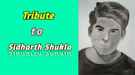 Tribute To Sidharth Shukla Portrait Sketch Of Sidharth Shukla Youtube