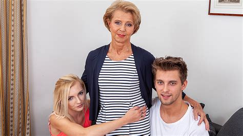 Threesome Sexy Grandma Visits Young Couple And Has Hot Sex Lady Granny Naughty