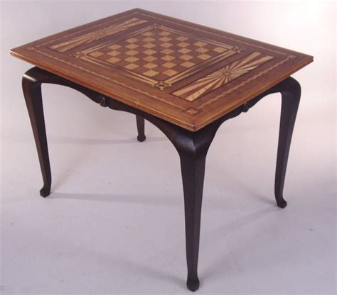 Antique Inlaid Marquetry Game Table At 1stdibs