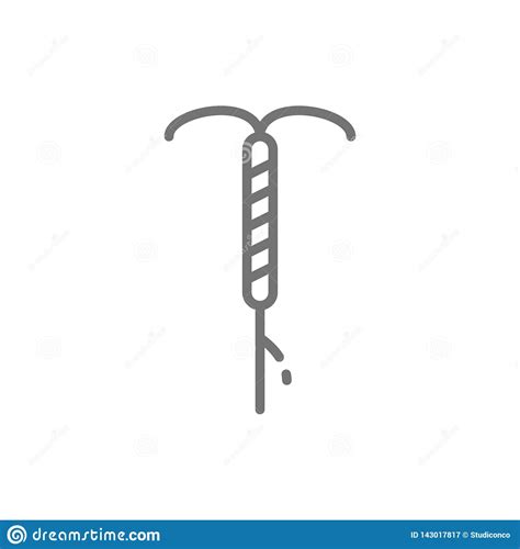 Contraceptive Spiral Icon Intrauterine Device Illustration Isolated