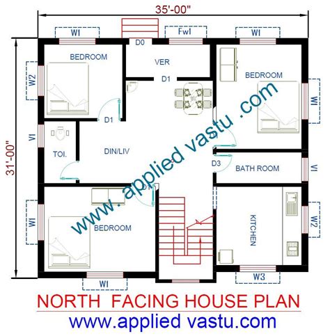 North Facing House Vastu Plan For North Facing House North Facing