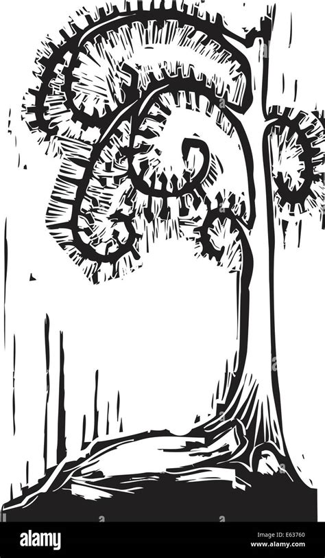 Gothic Tree Drawing