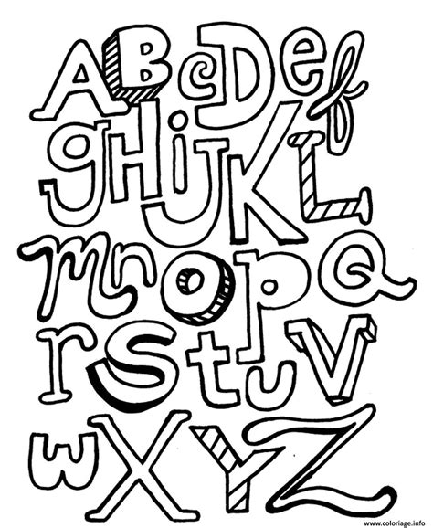Coloriage Bubble Letters Alphabet Az Dessin Alphabet à Imprimer Porn Sex Picture