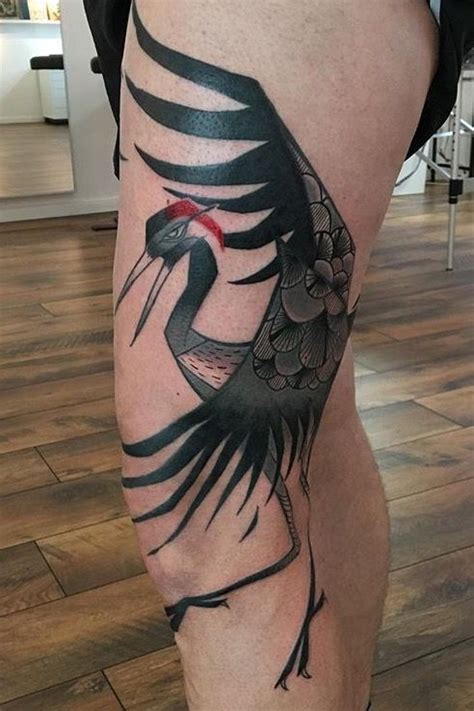 Hanadi Tattoo Crane Bird Tattoo Tattoos Cool Tattoos