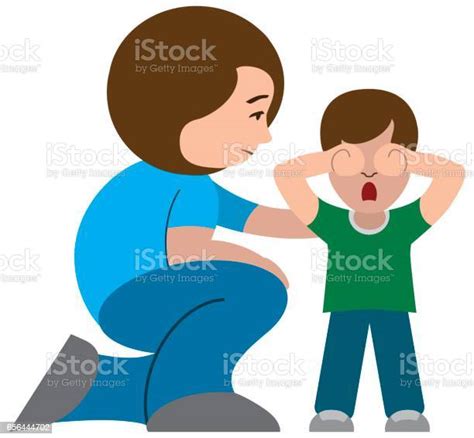 Mother Comforting Son Stock Illustration Download Image Now Grief
