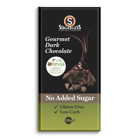 Sugarless Gourmet Dark Chocolate Bar 100g Allsorts Of Sweets