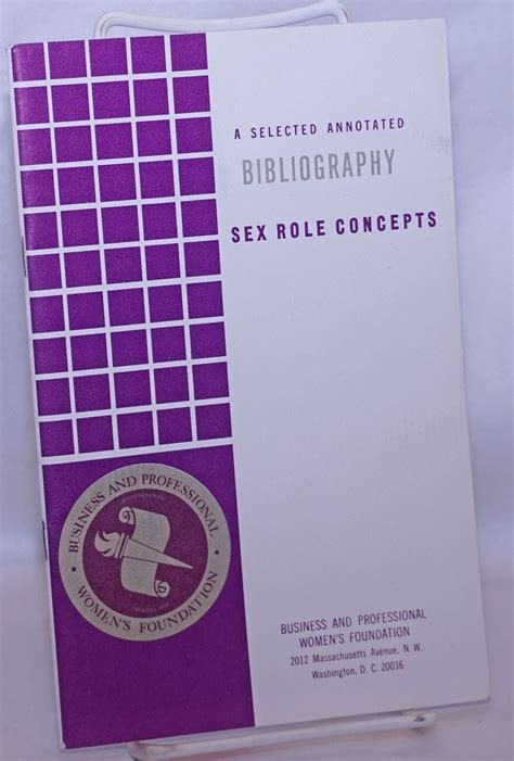 sex role concepts how women and men see themselves and each other a selected annotated