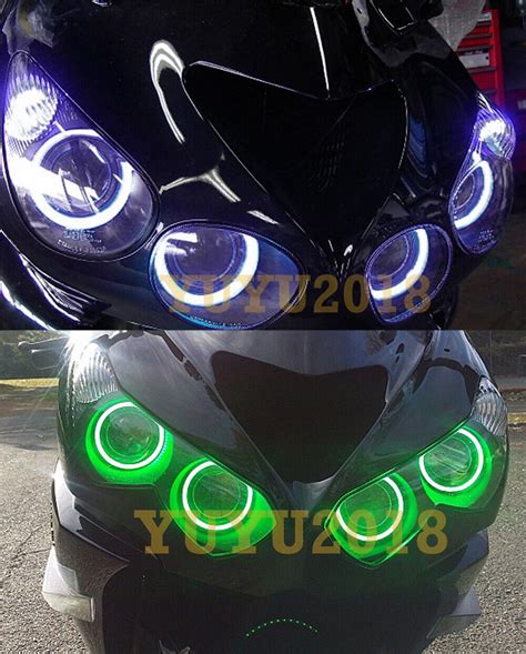 Rgb Halo Ring For Kawasaki Ninja Zx14 Zx14r Zzr1400 06 20 Angel Eye Drl
