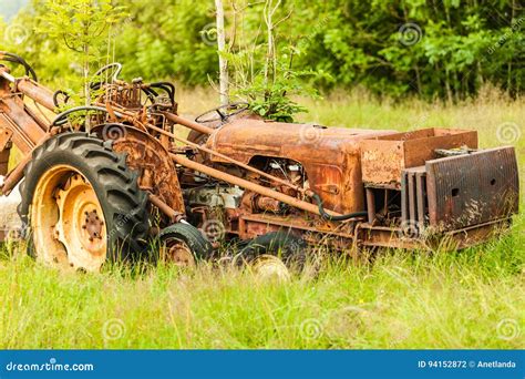 Old Agricultural Machinery Covered With Rust Stock Photo Image Of