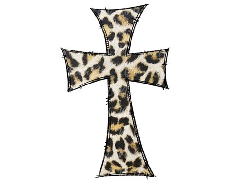 Cross Leopard Cross Png Cheetah Cross Cross Watercolor Etsy