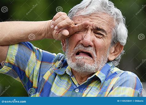 Crying Old Male Person Stock Image Image Of Depressed 110525841
