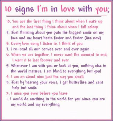 It took me forever to get my hands on this book, so i just wanted to savor every word. 10 signs I'm in love with you; :: Love :: MyNiceProfile.com