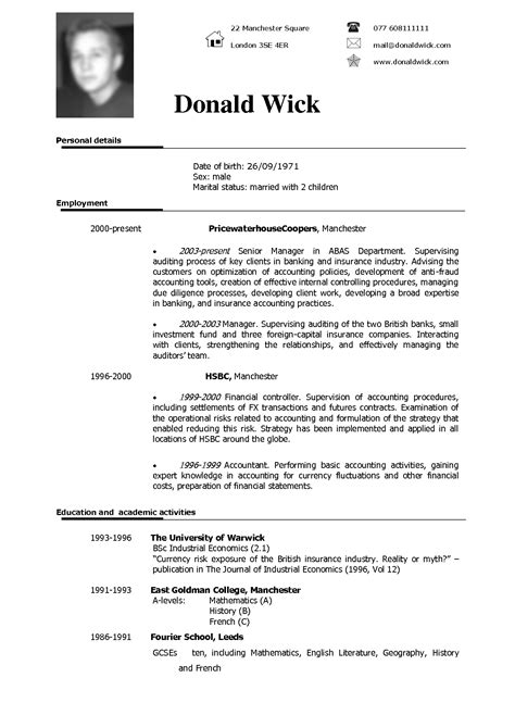 Cv templates find the perfect cv template. Resume English examples