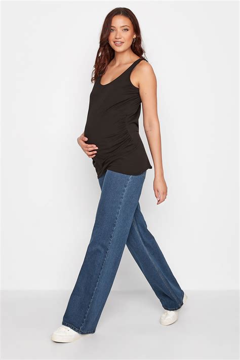 Lts Tall Maternity Indigo Blue Bea Wide Leg Jeans Long Tall Sally