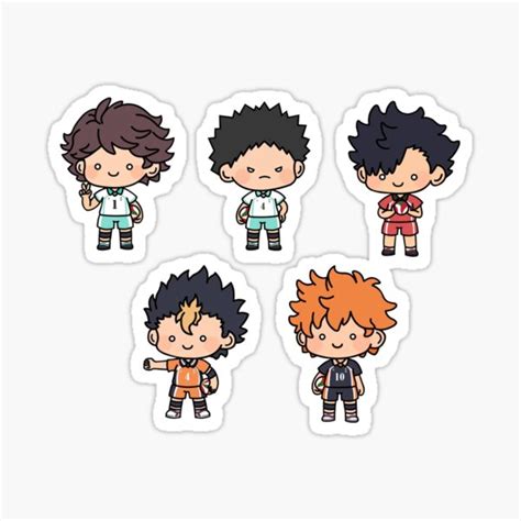 Haikyuu Chibi Sticker Pack Sticker For Sale By Mxxganquinzx Redbubble