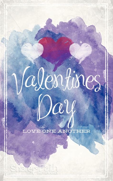 Love One Another Valentines Day Church Bulletin Love Bulletin Covers