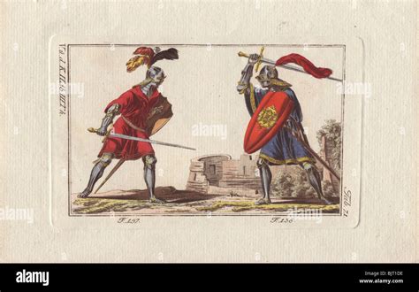 Two Knights In Armor Fighting Hi Res Stock Photography And Images Alamy