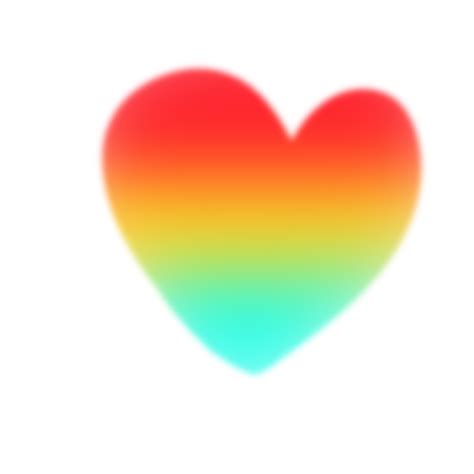 Rainbow Heart Shape 24300381 Png