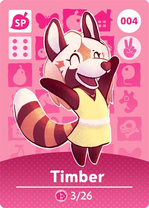 None of the characters that have been turned into amiibo figurines can be invited to the campsite. Animal Crossing Amiibo Card: Timber — Weasyl