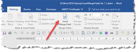 Microsoft Word Add Field To Merge Data Document Hopdeinner