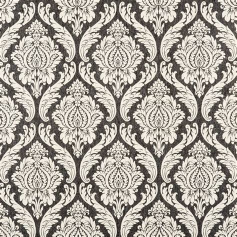 Damascus Wallpaper In Black And Ivory Design By York Wallcoverings