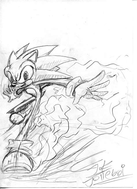 Sonic The Hedgehog Sketch By Jolleboi On Deviantart