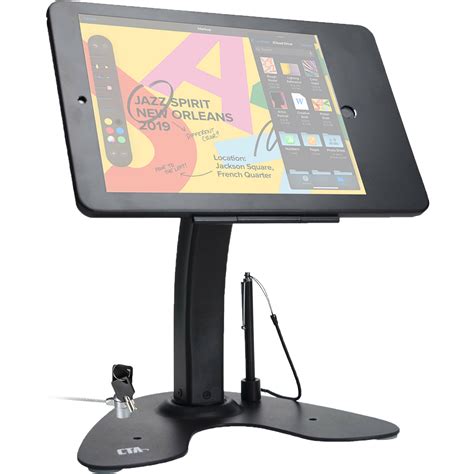 Cta Digital Kiosk Stand With Locking Case And Cable Pad Askb10 Bandh