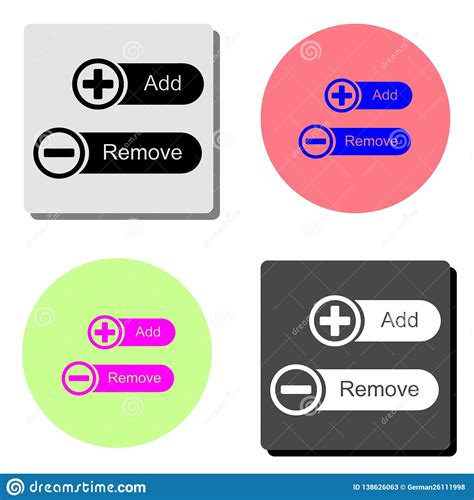 Add And Remove Flat Vector Icon Stock Illustration Illustration Of
