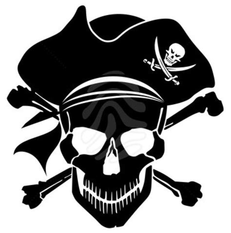 Skull And Crossbones Pirate Theme Vinyl Decal Sticker Mural Graphic For