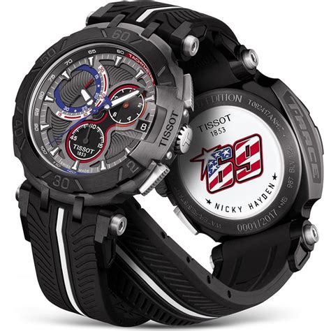 Subdial pada jam ini pun mengalami penyegaran dengan menggunakan desain yang berbeda. Tissot T-Race Nicky Hayden 2017 Limited Edition Watch ...