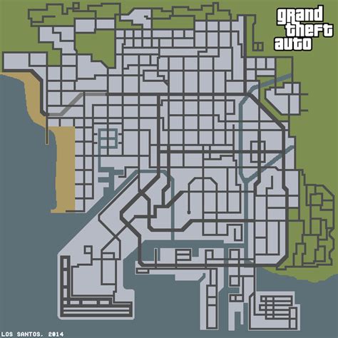 Fan Map Of A Gta Chinatown Wars Style Spinoff Game Set In Los Santos